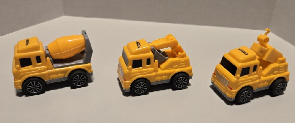 Construction Vehicles Pull and Go Toys Engineering Vehicle Lot Unbranded Plastic