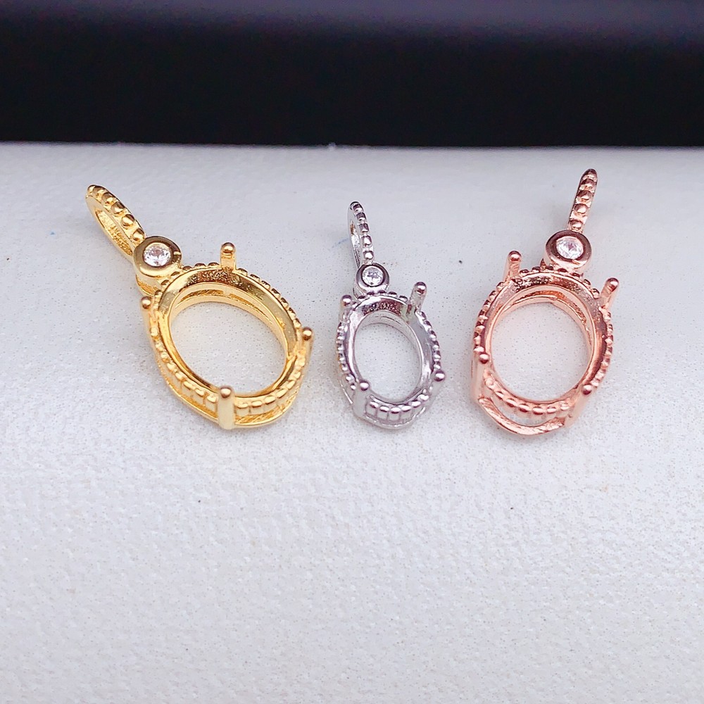 Silver 925 pendant empty setting, DIY blank setting YD67
