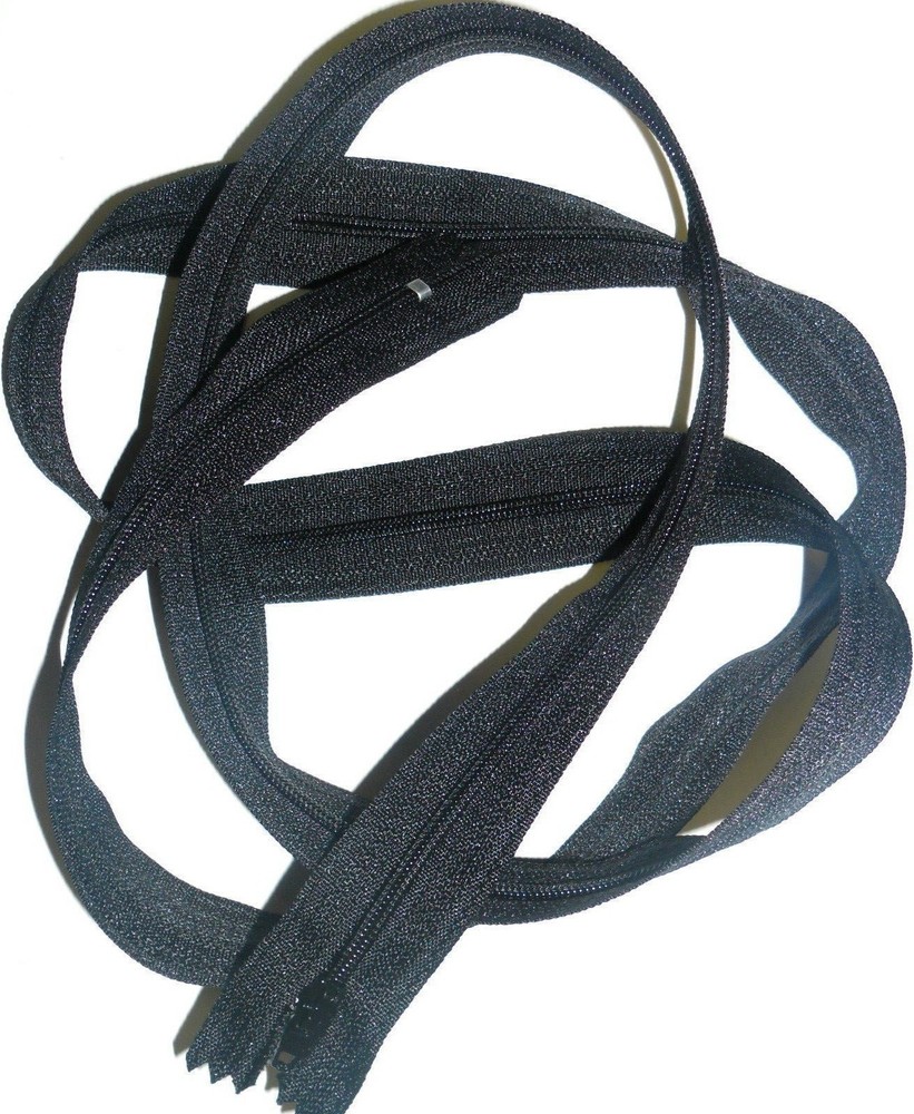 ZIP BLACK 50"/127CM NYLON TEETH, NUMBER 3, CLOSED END