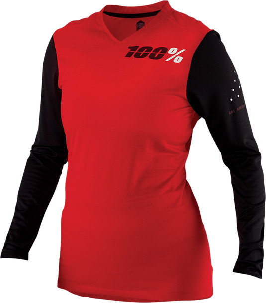 Open Box 100% Womens Ridecamp MTB Jersey Red Size Medium