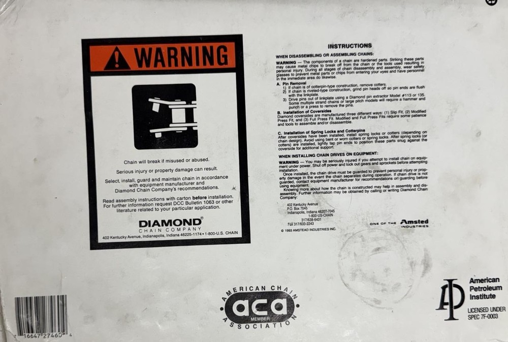 Diamond #80 Rivet Chain 10'
