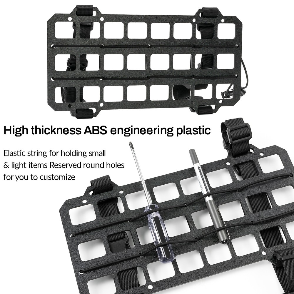 Car Tactical Rigid Molle Panel Sun Visor Organizer Storage Rack Rigid Panel NEW