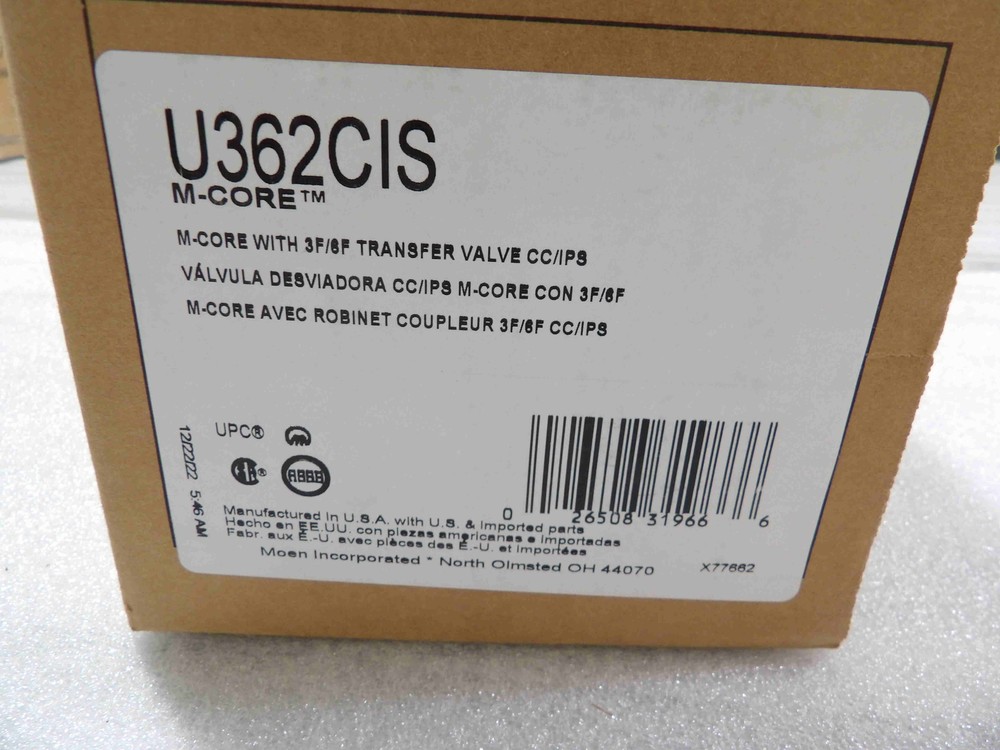 Moen U362CIS M-Core 3 or 6 Function 1/2" CC and IPS Diverter Valve with Stops