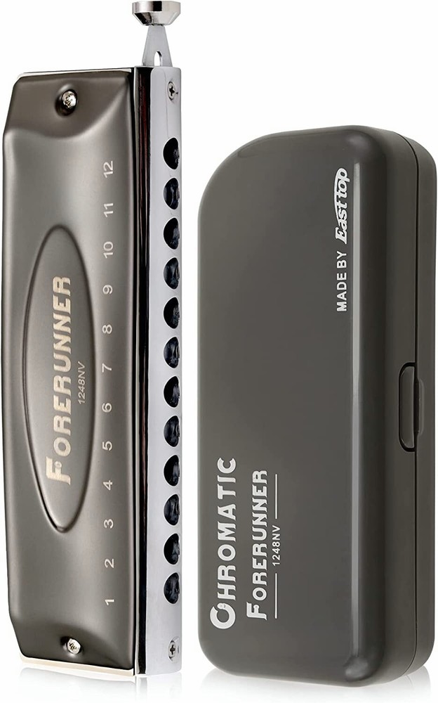 EASTTOP 12Hole Chromatic Harmonica Forerunner Harmonica C Chromatic Mouth Organ