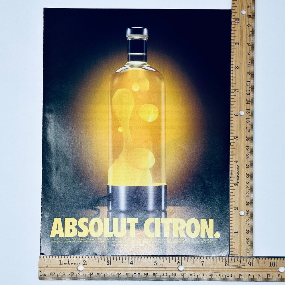 Absolute Citron Print Advert Absolut Vodka