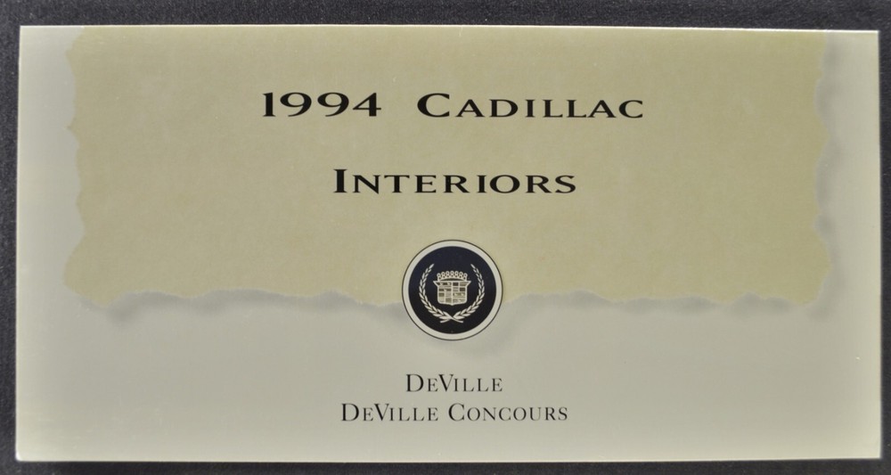 1994 Cadillac Deville, Concours Interior Colors Brochure Excellent Original 94