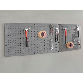 Industrial 60"" Wall Mounted Pegboard Panel  Industrial 293672 Gray