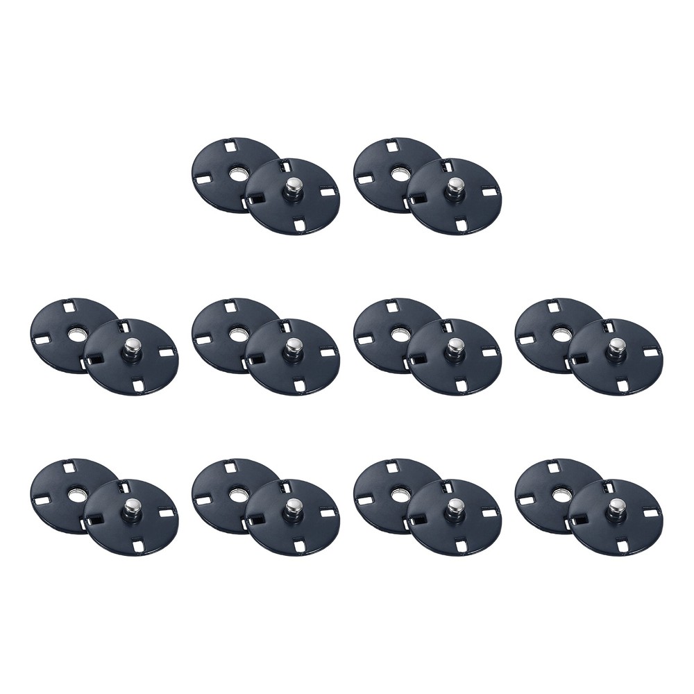 10 Sets Sewing Snap Buttons, Press Buttons Snap Fasteners 18mm, Navy