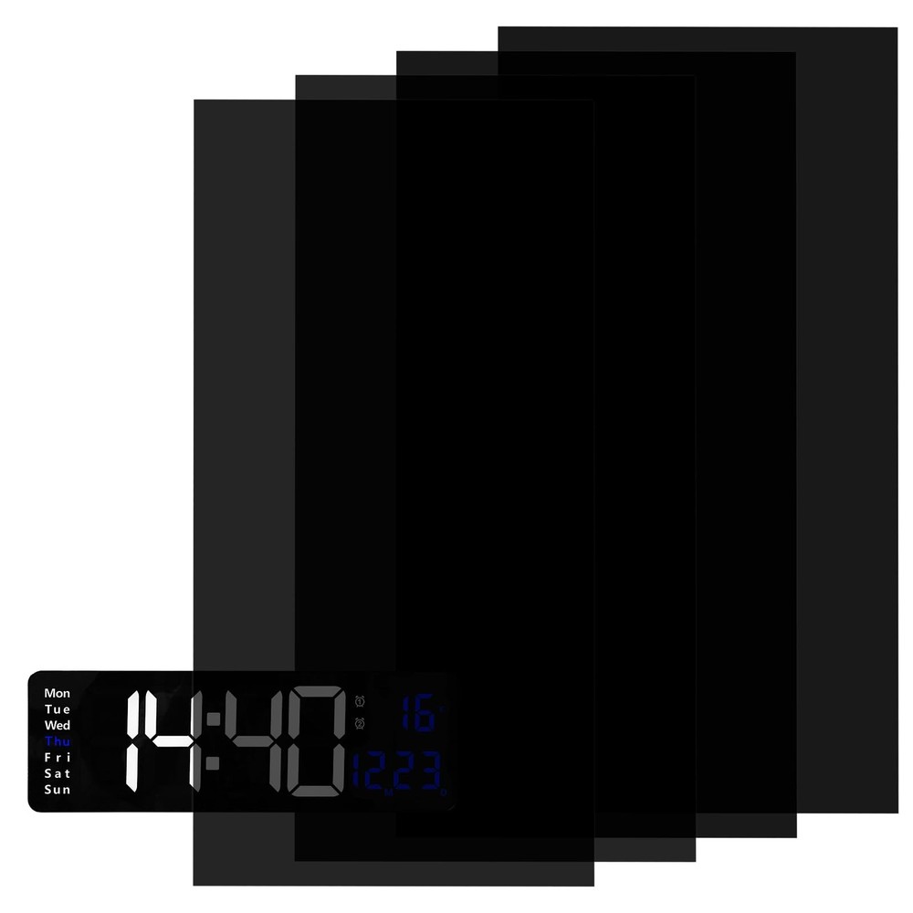4 Pcs Light Dimming Stickers 8 x 4 Inch LED Blocking Black