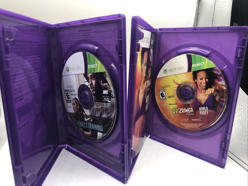 J4 Microsoft Xbox 360 Kinect Sensor Bundle – 4 Kinect Games + Sensor Zumba Strap