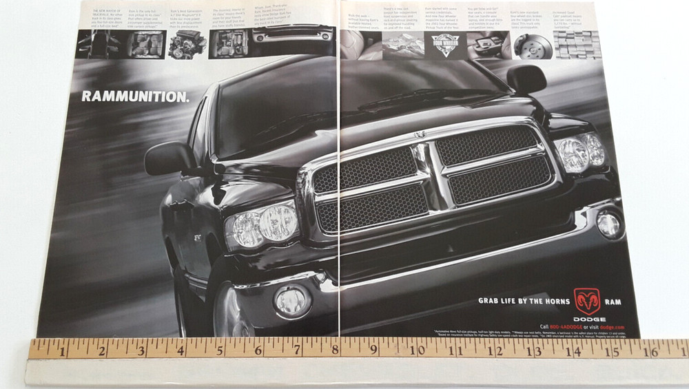 2002 DODGE RAM 1500 ORIGINAL 2 PAGE AD