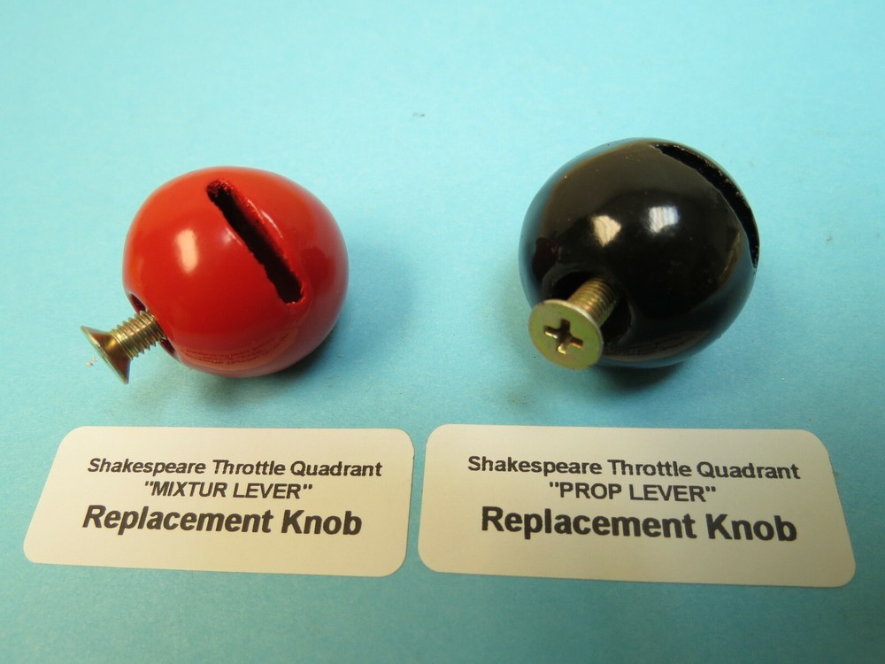 WWII Aircraft Shakespeare Throttle Quadrant Replacement Knobs AT-6 BT13 Stearman