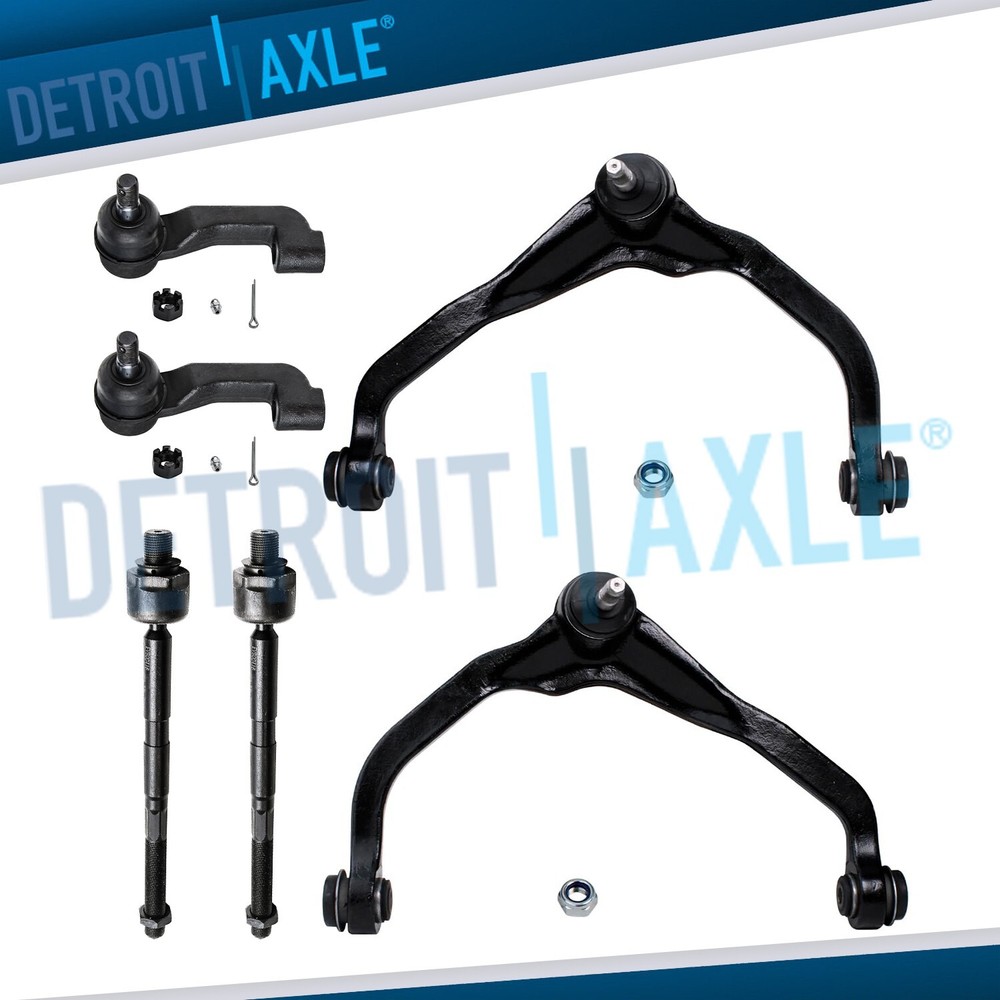 Front Upper Control Arms Inner Outer Tie Rods for 2008-2011 Jeep Liberty Nitro