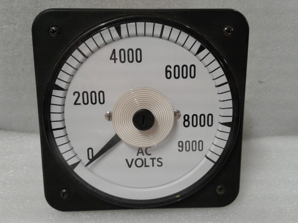 Byram Laboratories 1C9858 0-9000 Volt AC Switchboard Meter