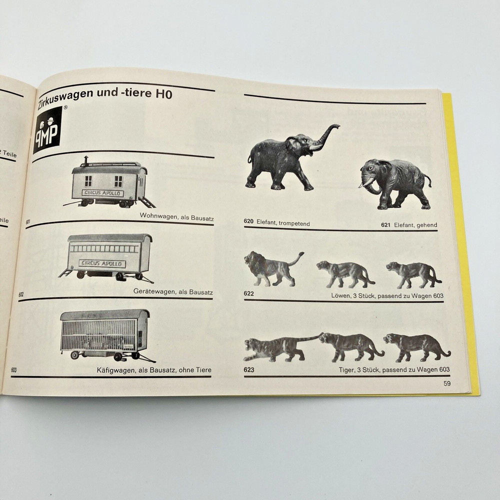 Preiser Model Railroad Train Catalog 1969/70 German Edition
