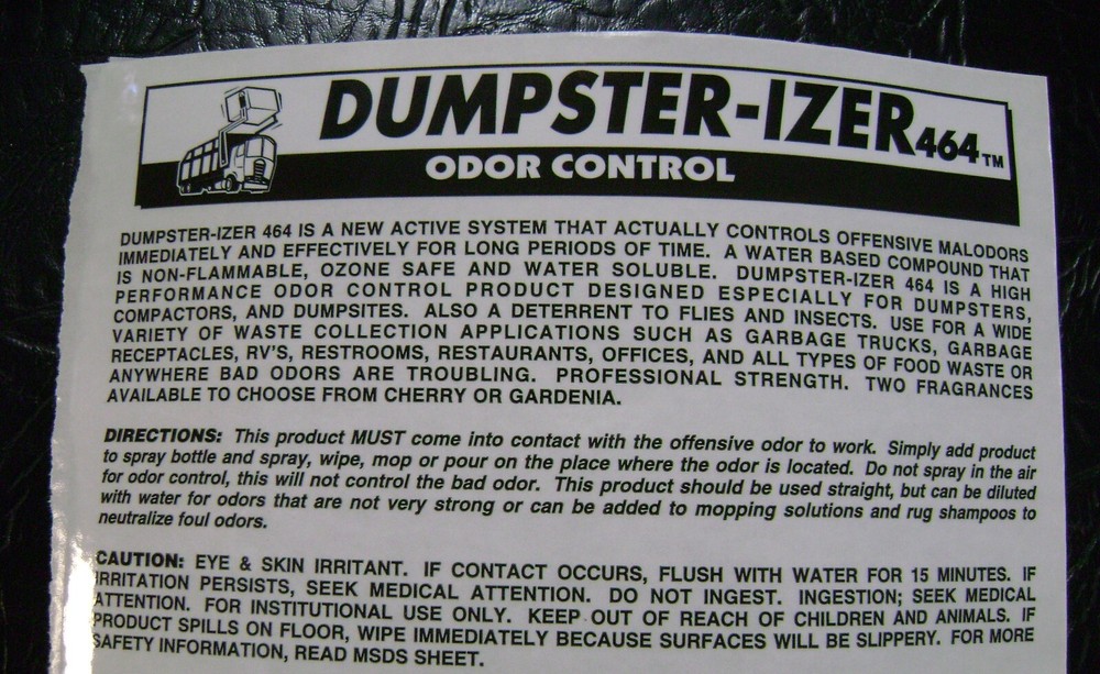 DUMPSTER - IZER 464 ODOR CONTROL LIQUID CONCENTRATE 55 GALLON DRUM
