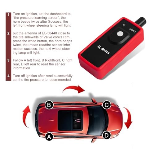 TPMS Relearn Reset Tool, Tire Pressure Sensor Programming Tool, EL-50449 TPMS
