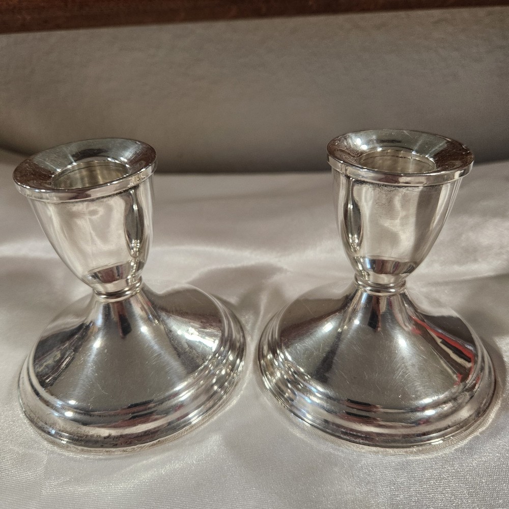 Reed & Barton Sterling Silver .925 Weighted Candlesticks Pair