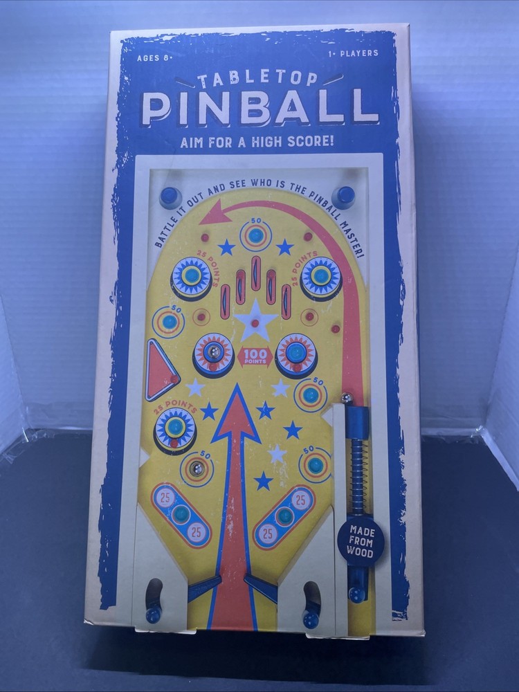 Tabletop Pinball 8+ Games Wooden