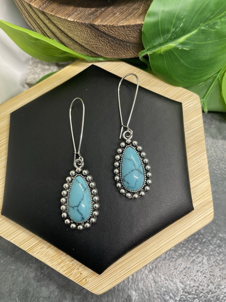 2” Silver-tone Boho Dangle Earring Set  New Free Ship B4484