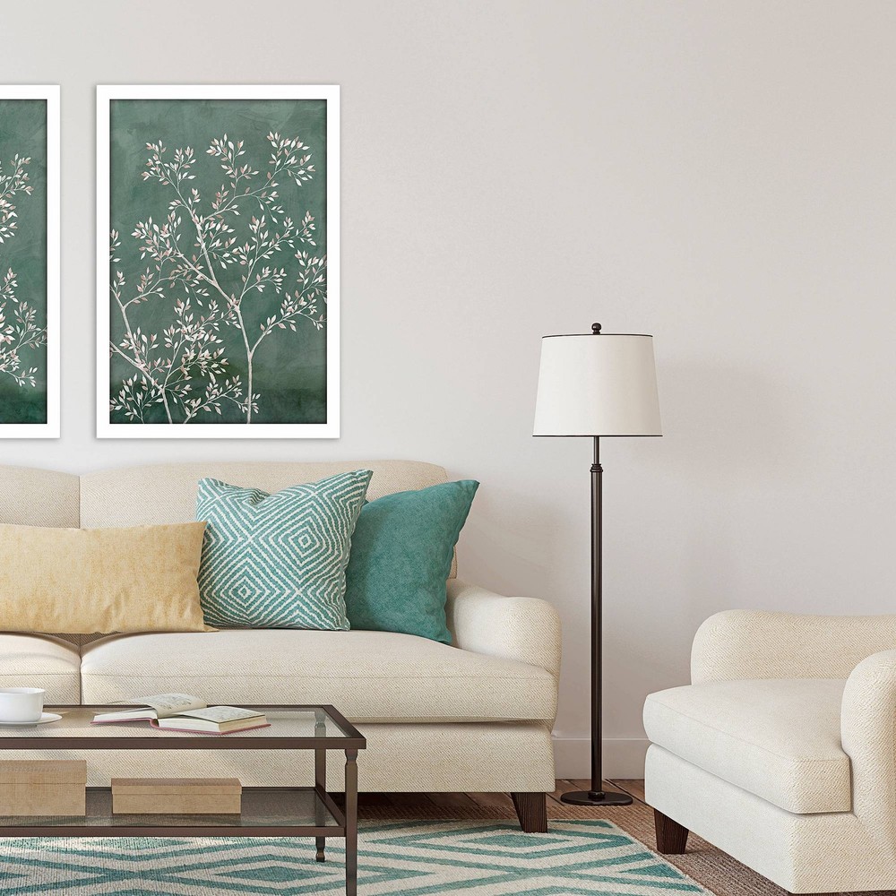 Delicate Tree II 38" High Shadow Box Giclee Framed Wall Art