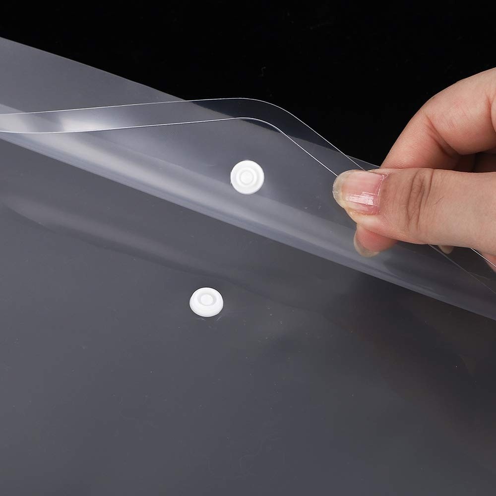 EOOUT 30pcs Plastic Envelopes, Clear Reusable Poly Envelope Waterproof File F...