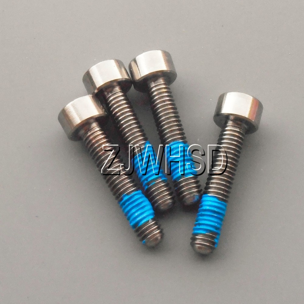 4pcs M4 x 20 Titanium Ti Screw Bolt Allen hex Socket Cap head with ThreadLocker