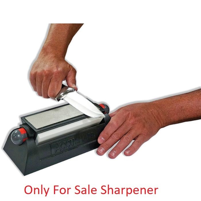 AccuSharp Tri-Stone Sharpening System Coarse Medium Fine Angle Guide Rubber Base