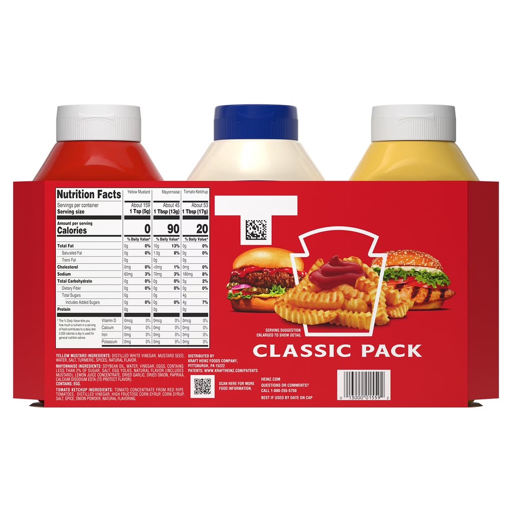 Heinz Classic Pack Condiments, 3 pk.