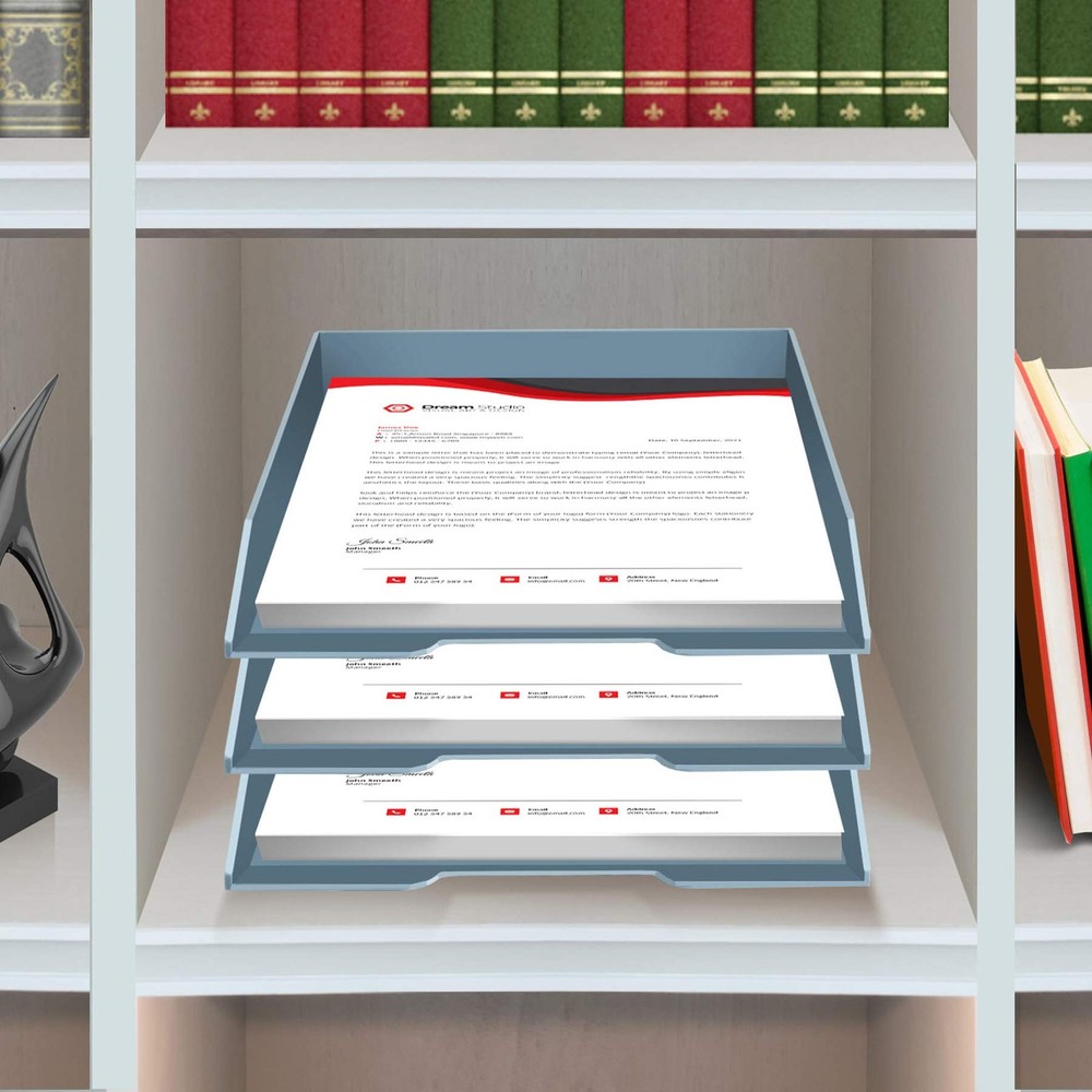 Stackable Letter Tray Front Load, Letter Size, Stacking Document Desk Office ...