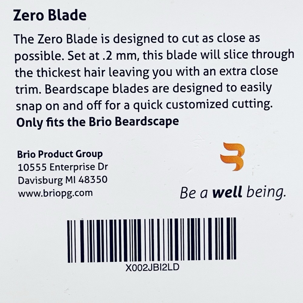 Brio Zero Blade Compatible Beardscape V2 & V1 Trimmers, Black