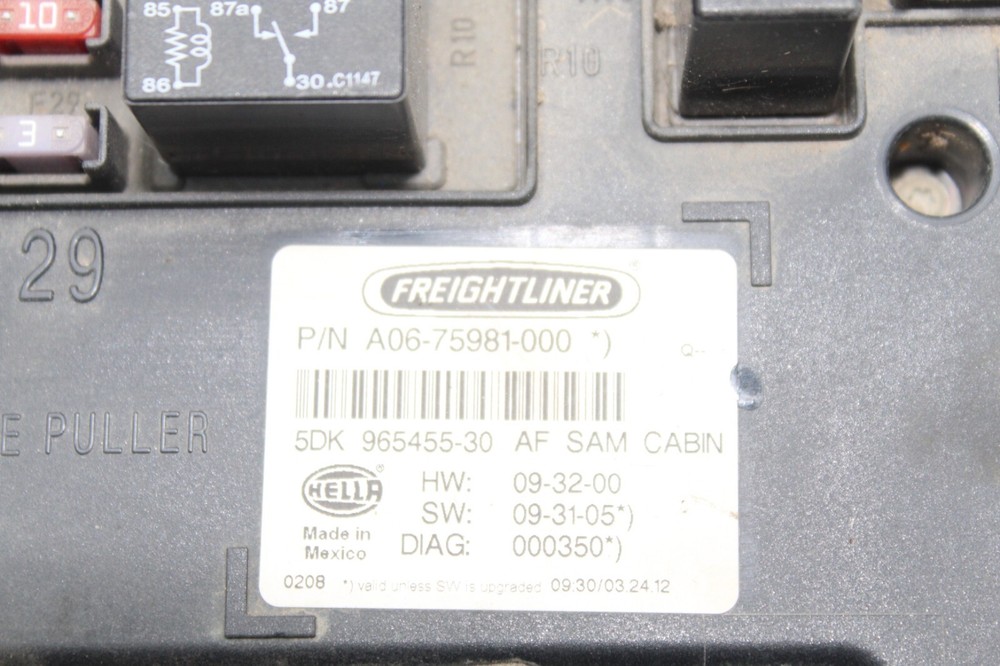 2013 FREIGHTLINER CASCADIA 125 CAB SAM CONTROL MODULE Q6091