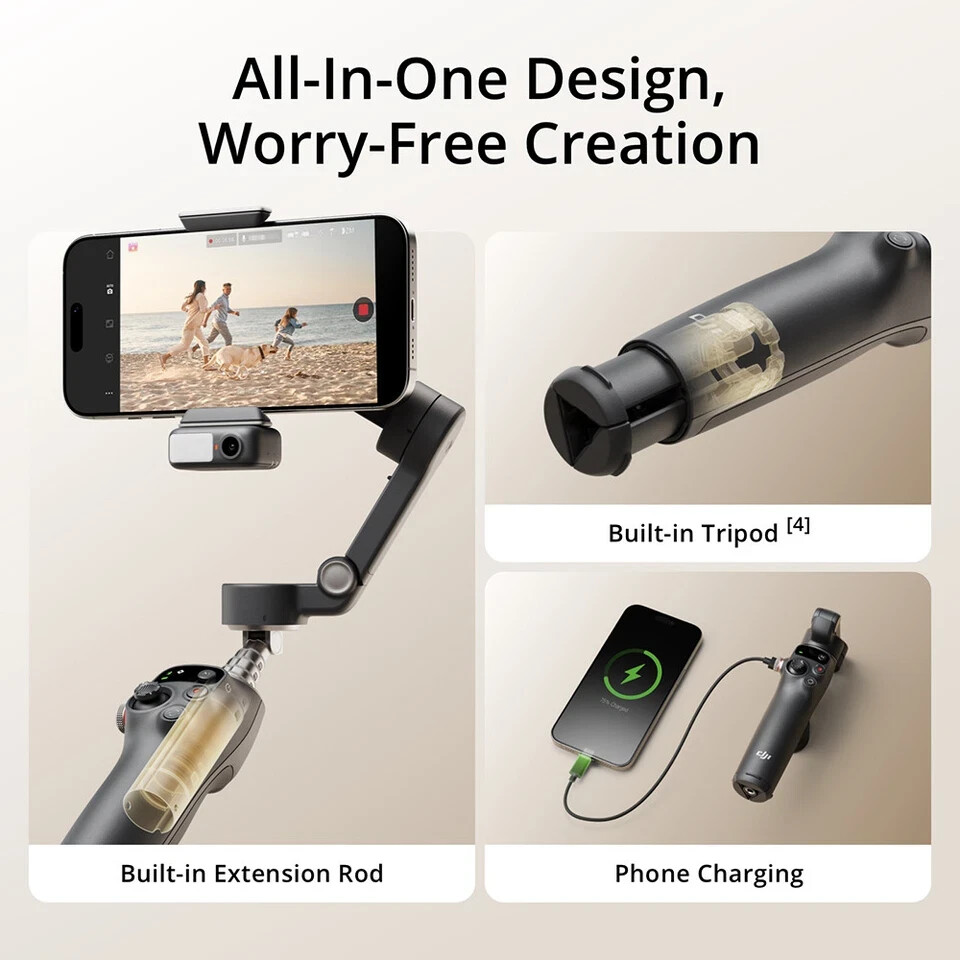 DJI Osmo Mobile 7P Gimbal Stabilizer 3-Axis Foldable iPhone Smartphone Android