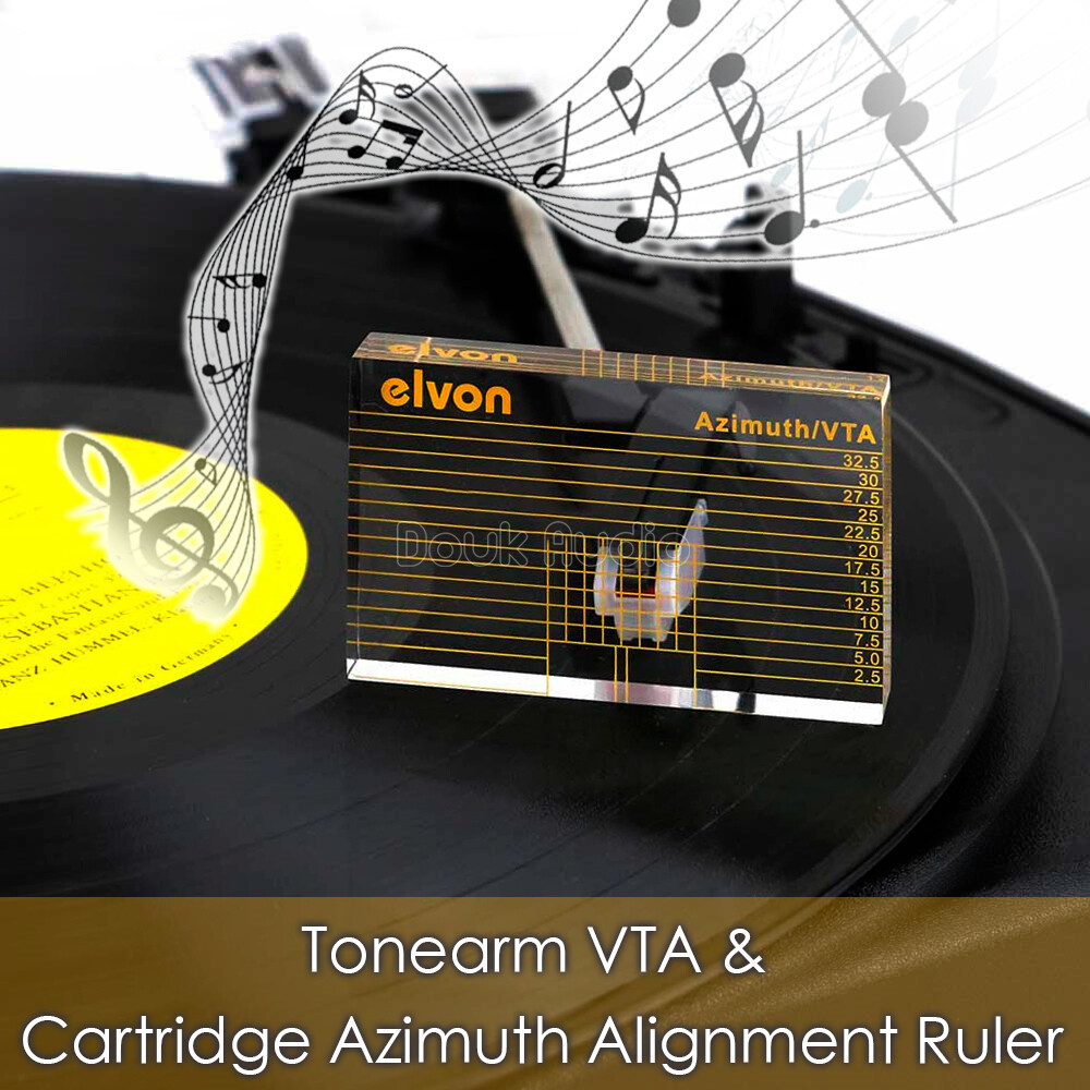 LP Vinyl Tonearm VTA Cartridge Azimuth Alignment Ruler Headshell Alignment Block