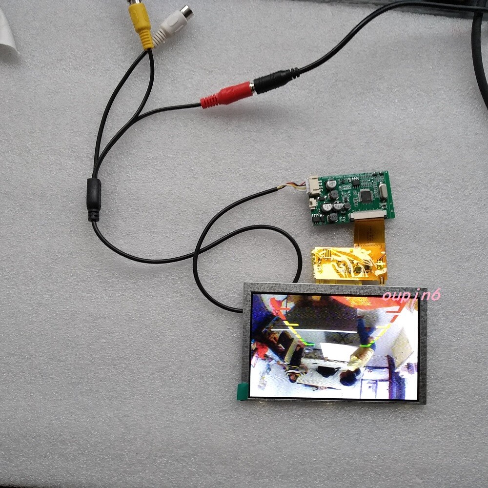 2AV LCD controller board kit + 5" panel 800X480 Display car Screen Reverse image