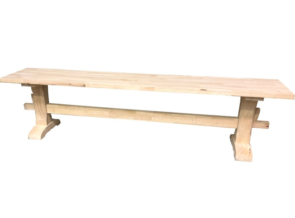Unfinished Trestle Bench/Pedestal Bench