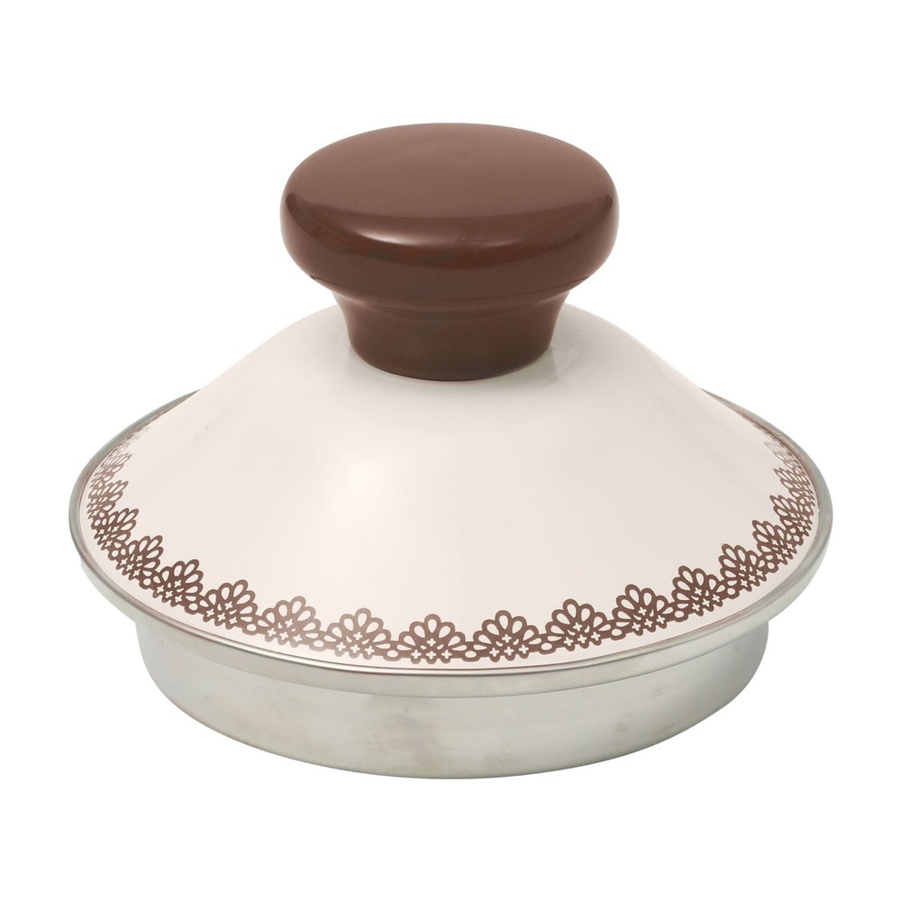 2.0-Quart Enamel on Steel Agatha Tea Kettle Brown