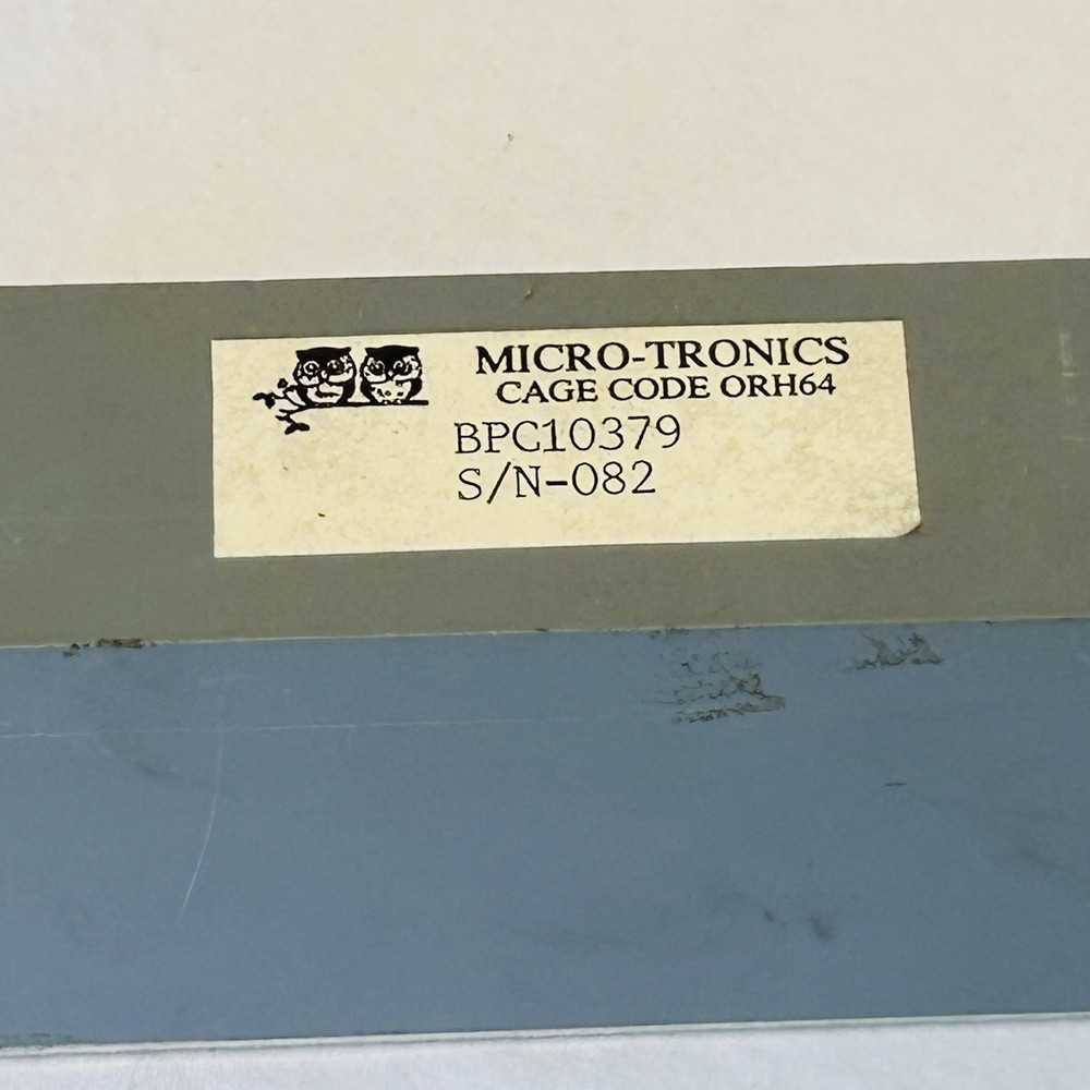 Micro-Tronics BPC10379 S/N-082 FILTER Cage Code ORH64 New