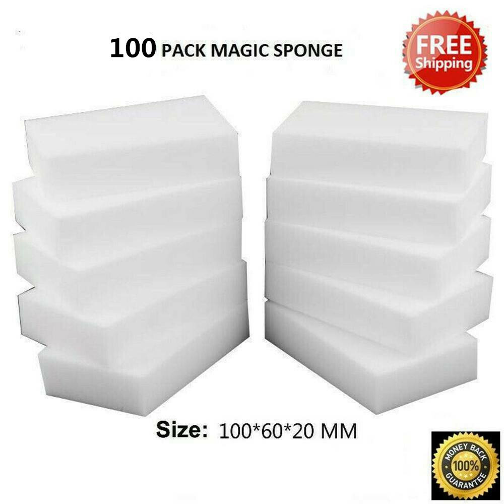 10-100Pcs Magic Sponge Eraser Cleaning Multi-function Foam Melamine Cleaner US