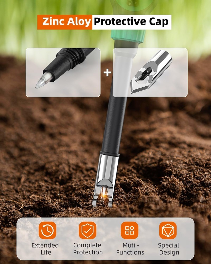 Professional Digital pH Meter & Soil Kit - Backlit LCD with Calibration