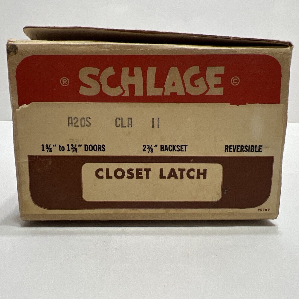 Vtg Schlage Closet Latch A20S CLA 11