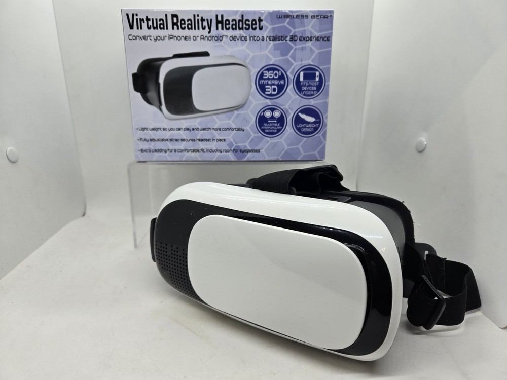 Virtual Reality Headset Wireless Gear Model G0391 3D Experience iPhone & Android