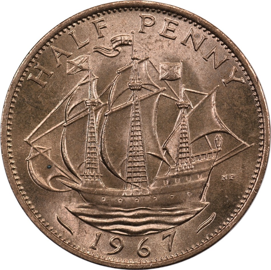 Great Britain - 1/2 Penny - 1967 - Unc