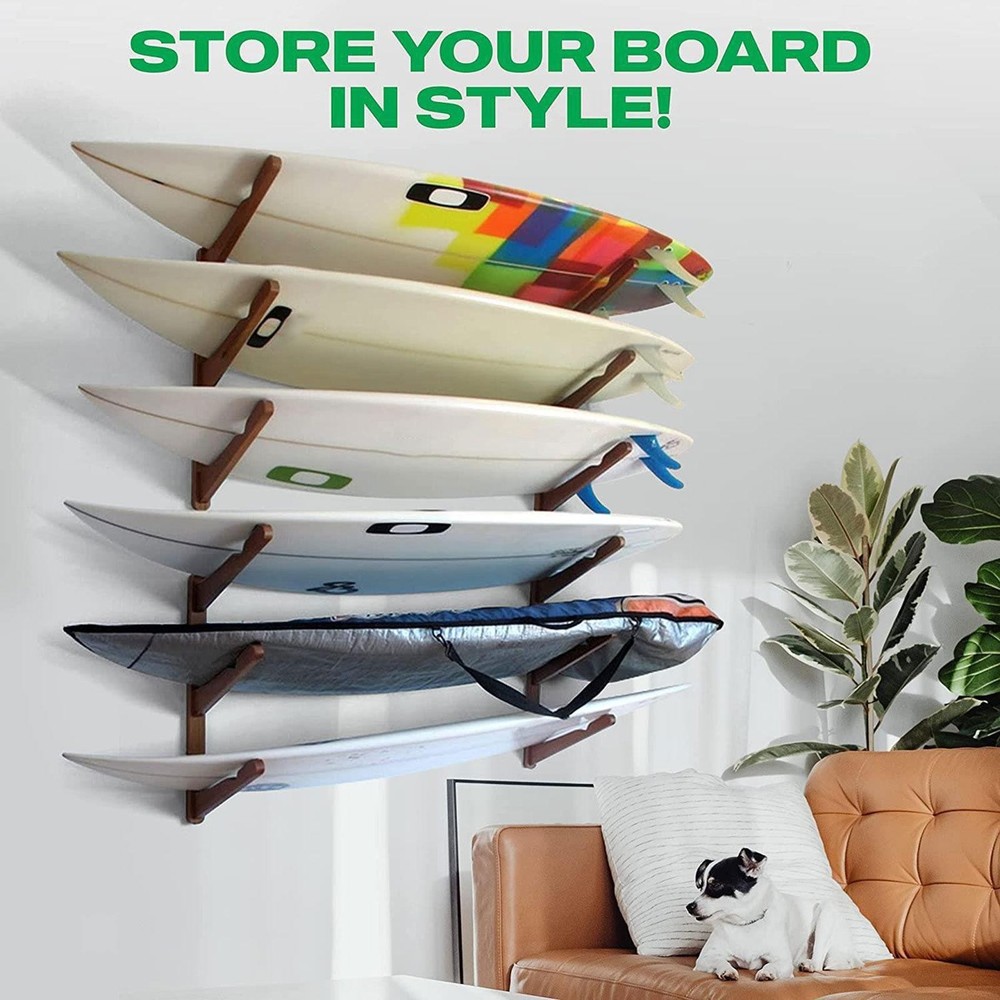 Wall Mounted Surfboard Rack Utility Professional Easy Installation Organizer
