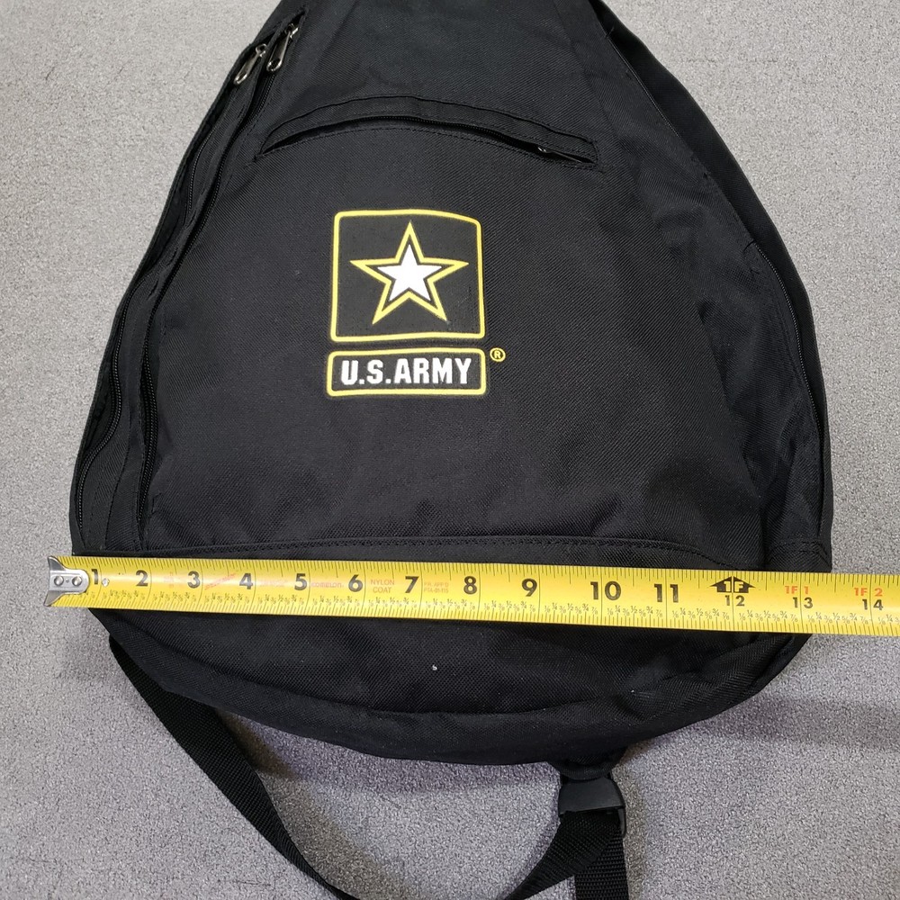 US Army Sling 1 Strap Black Backpack Bag Over Shoulder