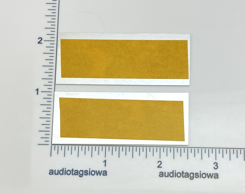 Custom Engraved Silver Aluminum Volt Speaker Badge PAIR