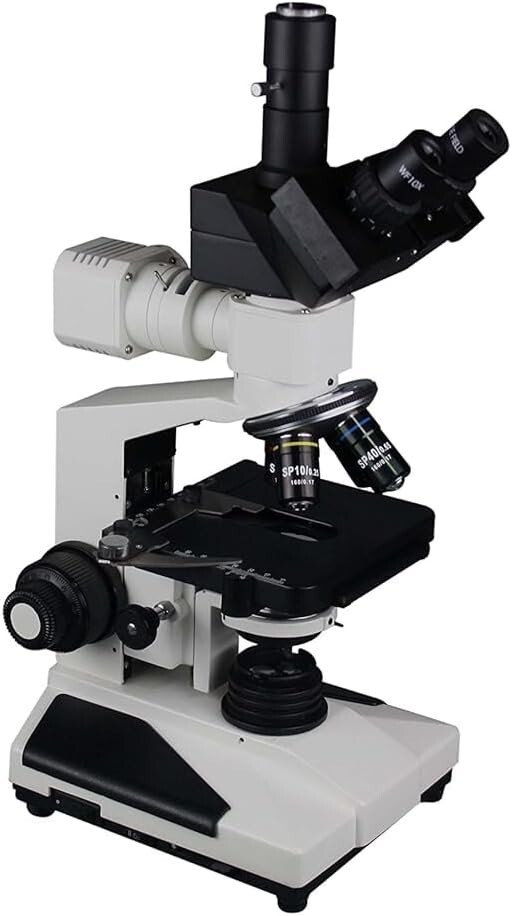 Reflected & Transmitted Compound LED Light High Power 2500x Microscope w 5MP Cam