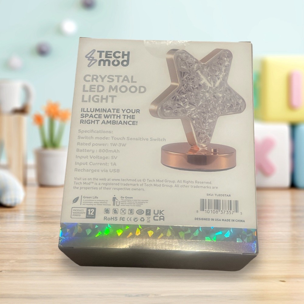 CRYSTAL LED MOOD LIGHT STAR NIB