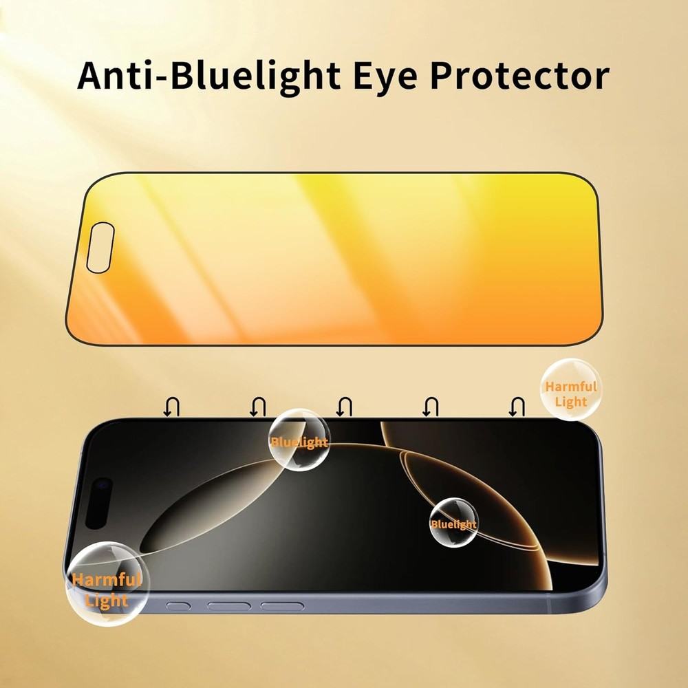 2 Pack for iPhone 16 Pro Max Privacy Screen 16 (Gold)