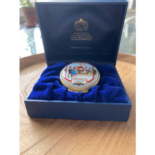 Halcyon Days Enamel Box 1994 Christmas